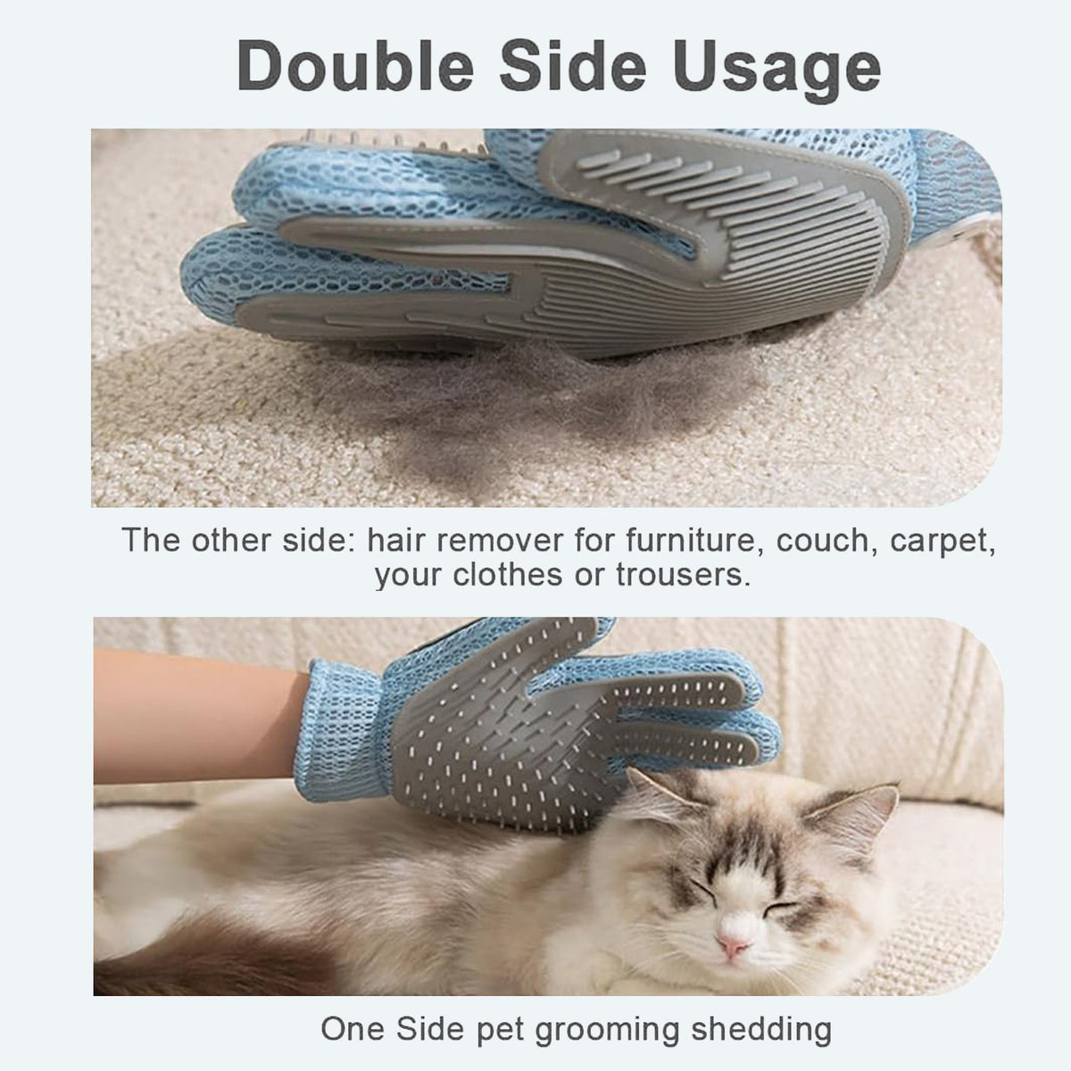2in1 Double Sided Pet Grooming Glove - RM