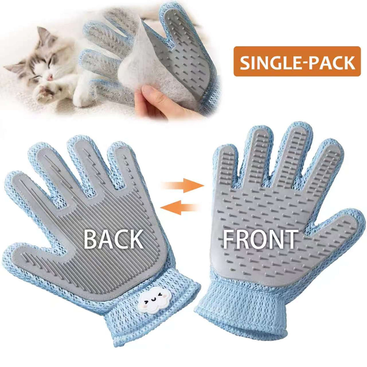 2in1 Double Sided Pet Grooming Glove - RM