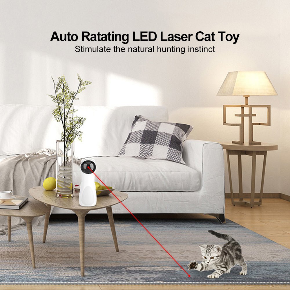 Automatic Laser Cat Toy Bear Laser Cat Toy LED Red Laser Cat Cat Toy - RM