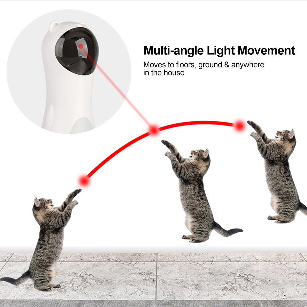 Automatic Laser Cat Toy Bear Laser Cat Toy LED Red Laser Cat Cat Toy - RM