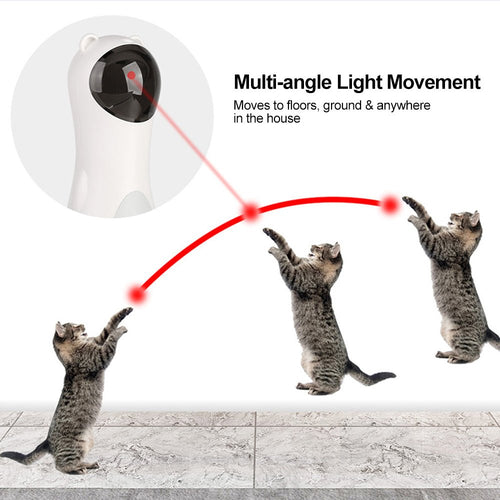 Automatic Laser Cat Toy Bear Laser Cat Toy LED Red Laser Cat Cat Toy - RM