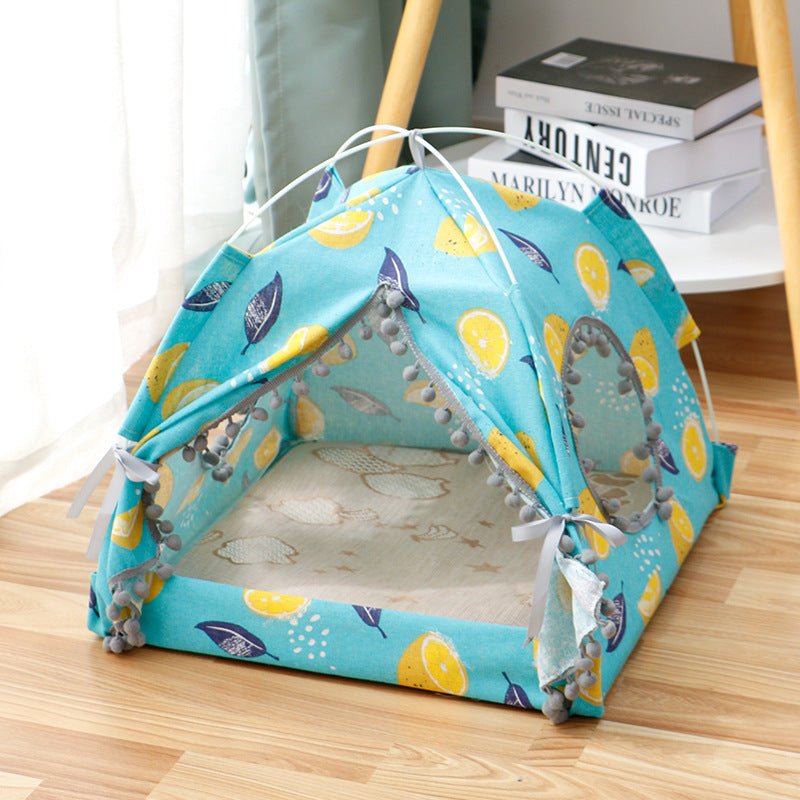 Cozy Enclosed Pet Tent - Portable Cat & Dog Den - RM