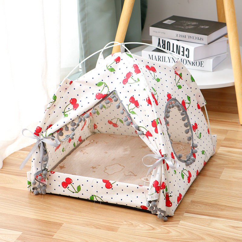 Cozy Enclosed Pet Tent - Portable Cat & Dog Den - RM