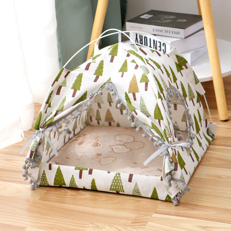 Cozy Enclosed Pet Tent - Portable Cat & Dog Den - RM