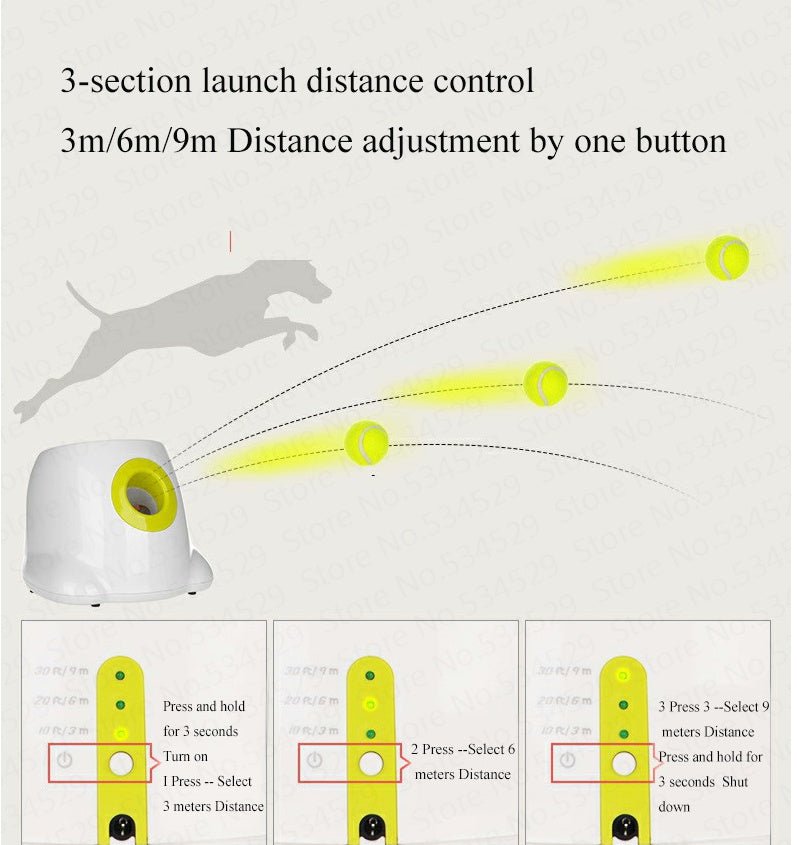 Dog Pet Automatic Interactive Ball Launcher - RM