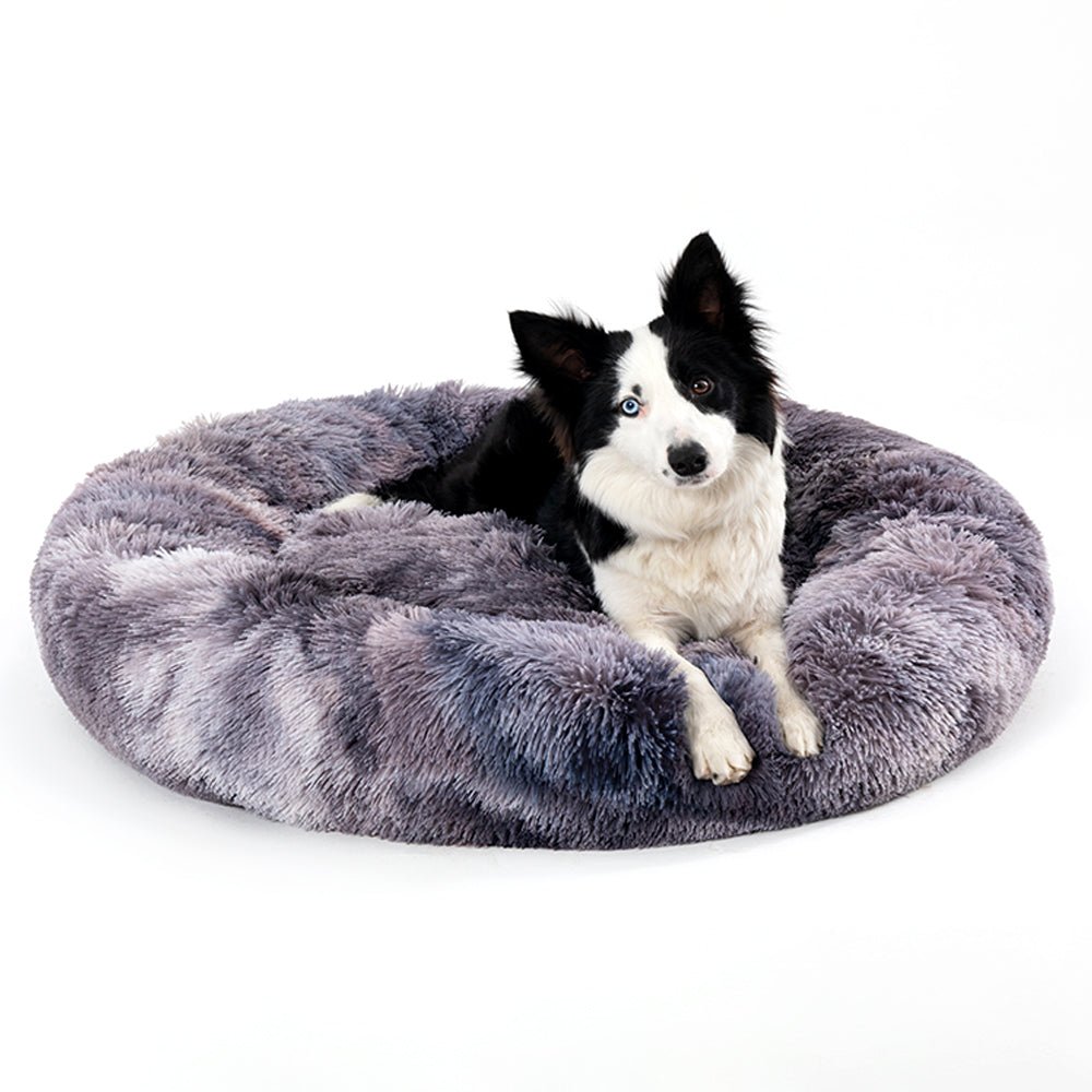 Fluffy Donut Dog Bed - Cozy Calming Pet Bed - RM