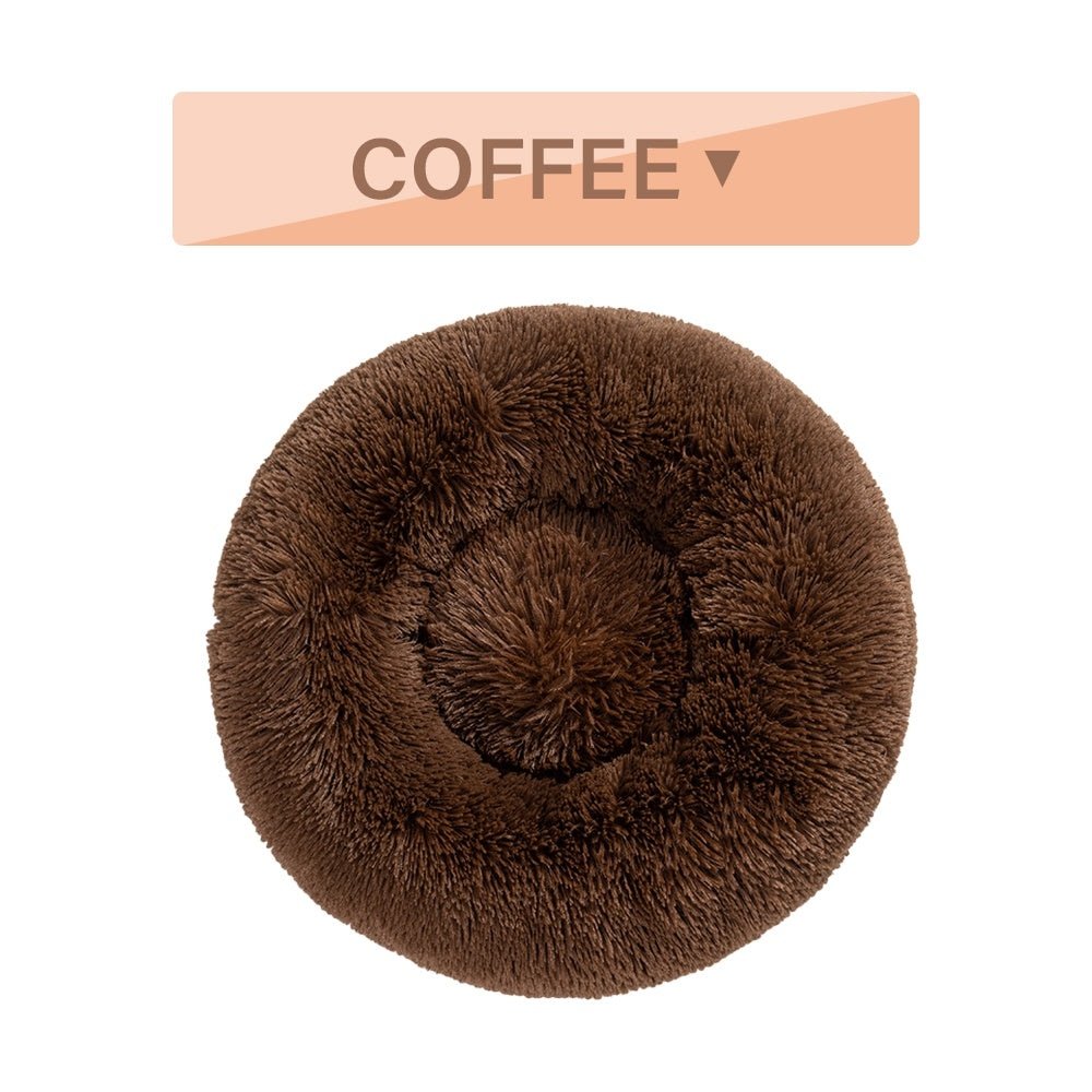 Fluffy Donut Dog Bed - Cozy Calming Pet Bed - RM