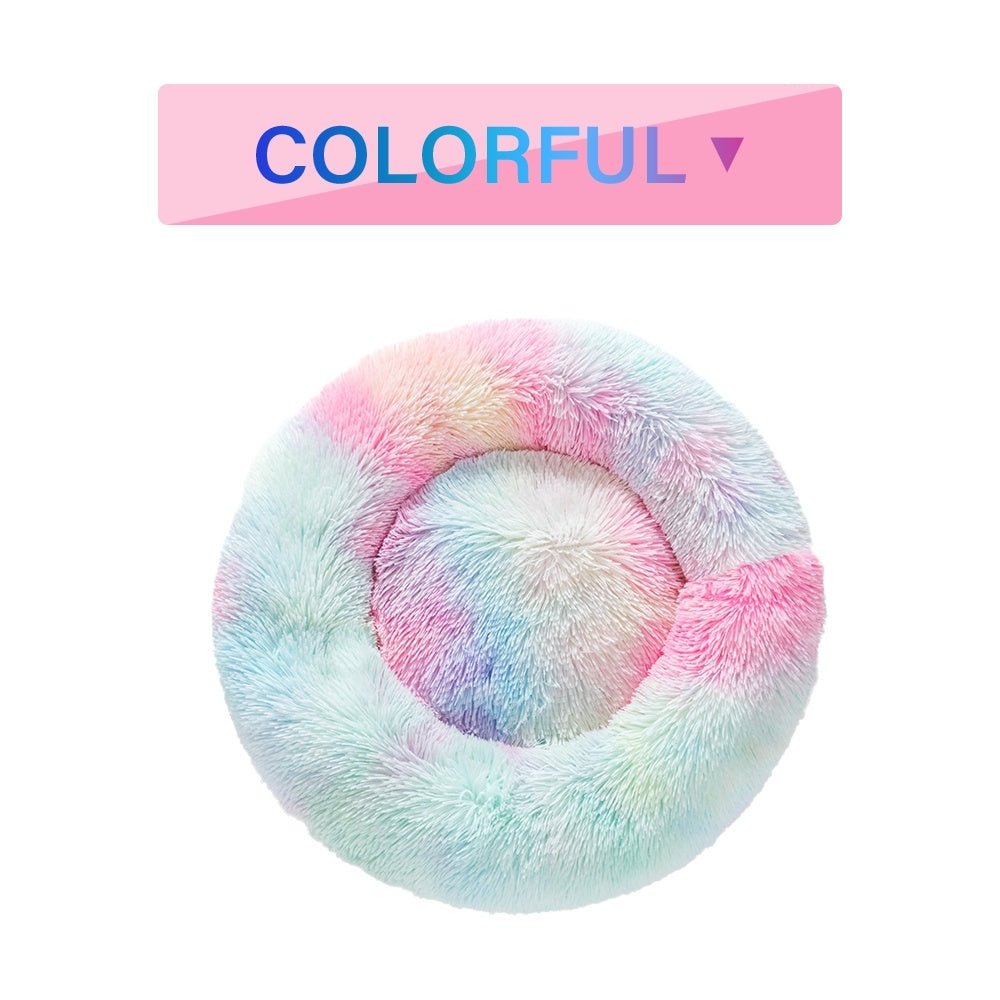 Fluffy Donut Dog Bed - Cozy Calming Pet Bed - RM