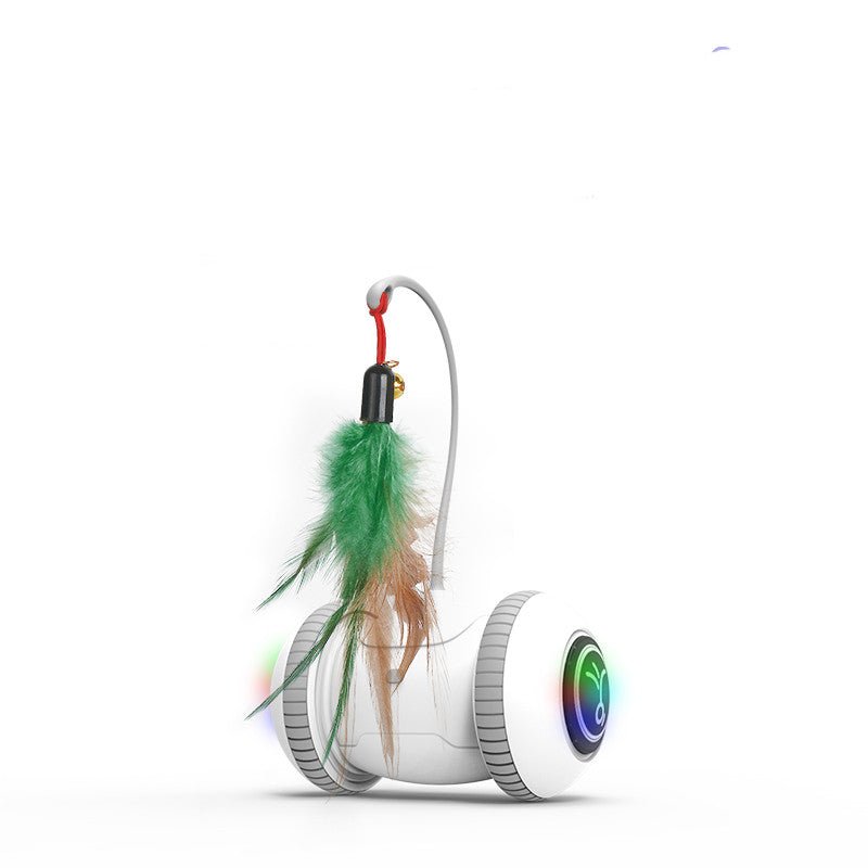 Interactive Cat Toy With Interchangeable Heads Pet Feather Toys - RM