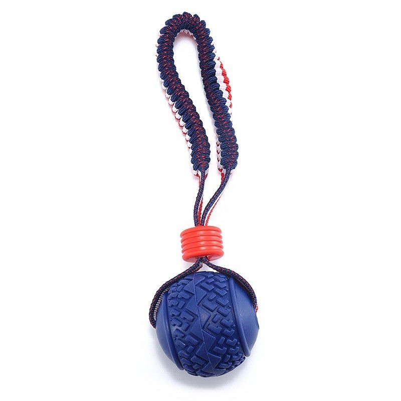 Interactive Dog Toy Ball with Rope Teether - RM