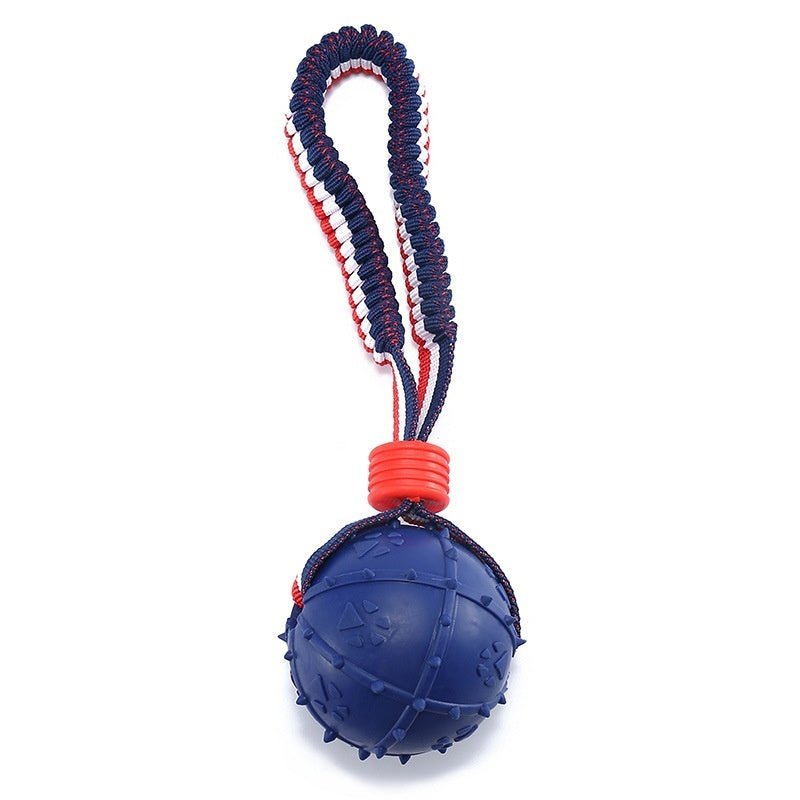 Interactive Dog Toy Ball with Rope Teether - RM