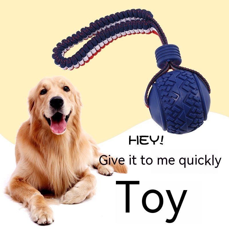 Interactive Dog Toy Ball with Rope Teether - RM