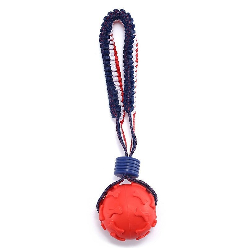 Interactive Dog Toy Ball with Rope Teether - RM