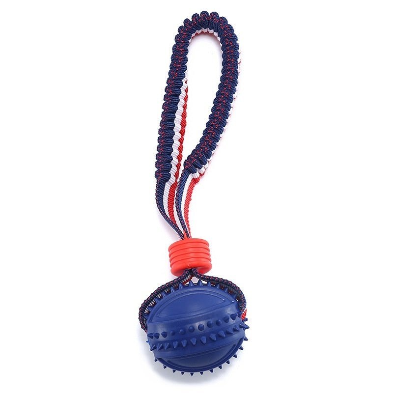 Interactive Dog Toy Ball with Rope Teether - RM