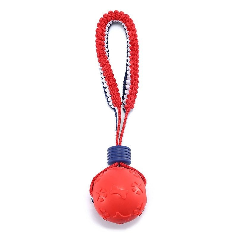 Interactive Dog Toy Ball with Rope Teether - RM