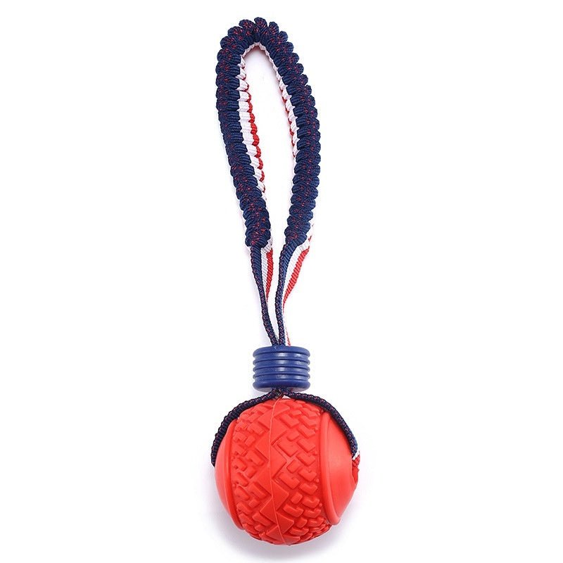 Interactive Dog Toy Ball with Rope Teether - RM