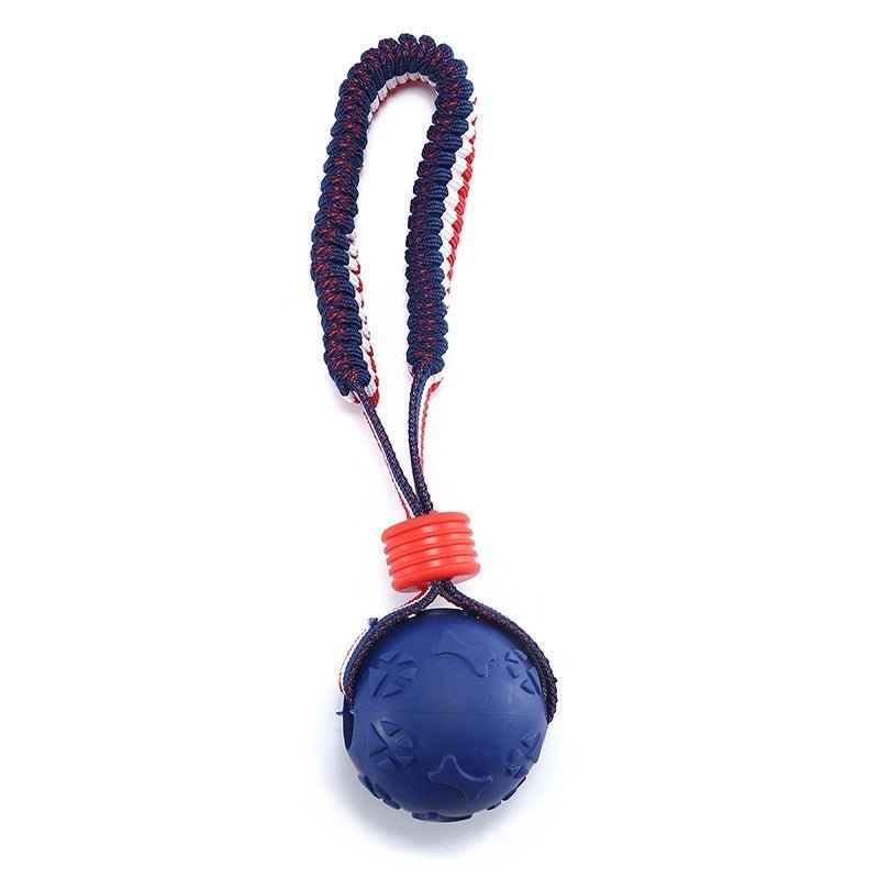 Interactive Dog Toy Ball with Rope Teether - RM