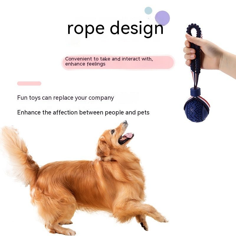 Interactive Dog Toy Ball with Rope Teether - RM