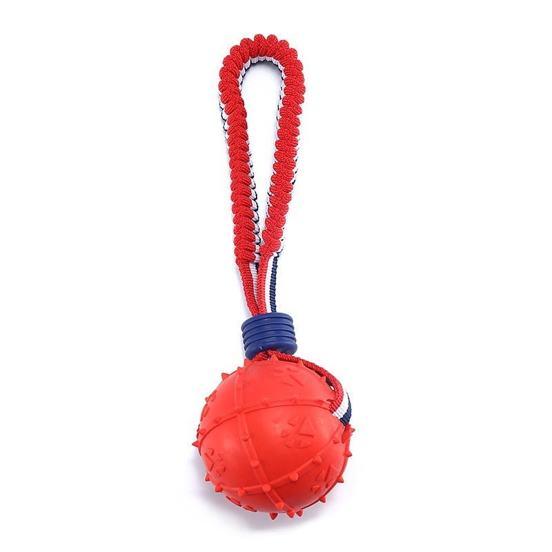 Interactive Dog Toy Ball with Rope Teether - RM