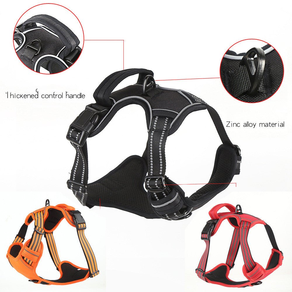 No Pull Dog Harness - Breathable Reflective Pet Vest - RM